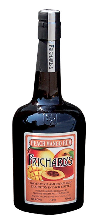 peach mango rum bottle